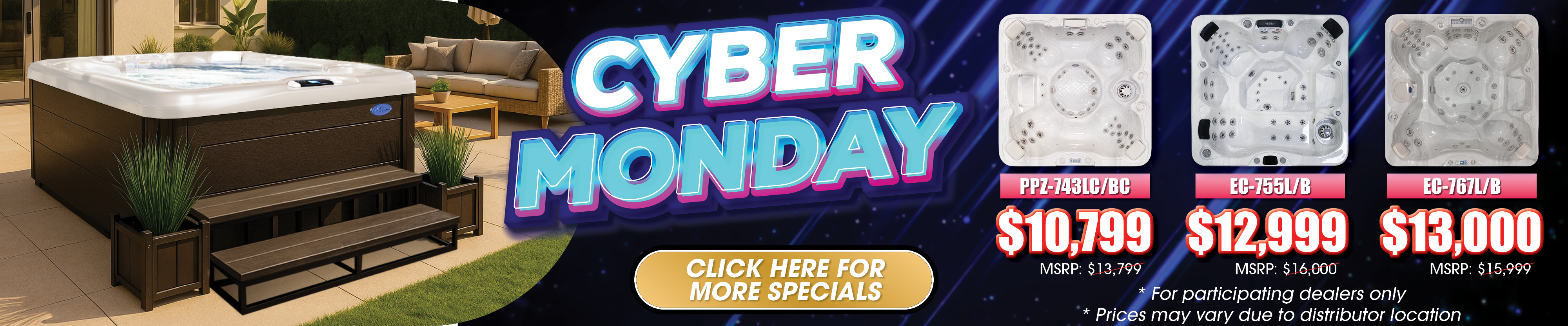 Calspas hot tub being used in a family setting - Lake George