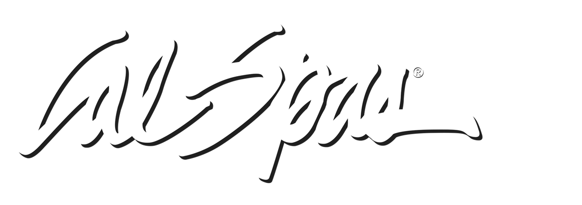 Calspas White logo hot tubs spas for sale Lake George